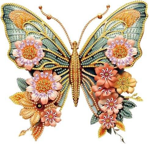 Bloomthread Diamond Painting Arts for Adults - Dragonfly Partial Drill Diamond Art Paintings, DIY Craft Arts for Home Decor and Gifts - 12x12 Inches (Dragonfly) in Kuwait