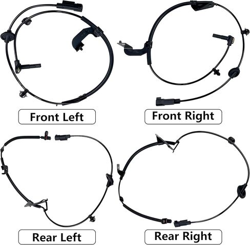 4-Pack ABS Wheel Speed Sensor Set Compatible for Jeep Compass Patriot 2007-2016 Dodge Caliber 2007-2012 Replaces 5105573AA 5105572AA 5105063AA 5105062AA Only fits FWD in Kuwait