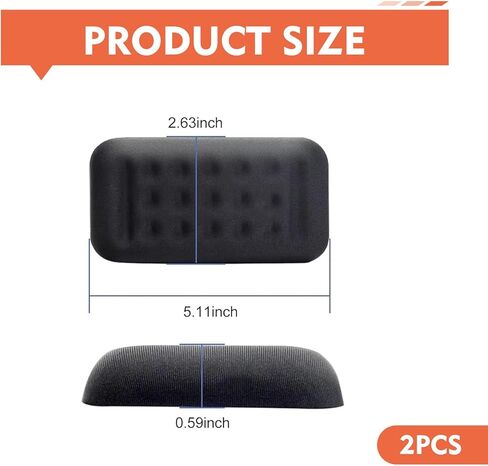 2 PCS Car Arm Rest Elbow Pads, Soft Car Arm Rest Support Pads, Central Control Armrest Box Door Relieve Pressure Non-Slip Breathable Armrest Cushion, Universal for Most Cars in Saudi Arabia