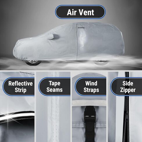 iCarCover يناسب 2010-2026 هيونداي توكسون SUV غطاء السيارات شكل صالح مبطن كامل الخارجي مقاوم للماء أغطية حماية السيارات in Kuwait
