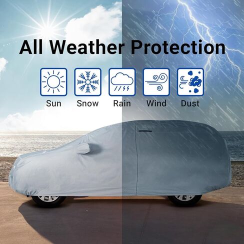 iCarCover يناسب 2010-2026 هيونداي توكسون SUV غطاء السيارات شكل صالح مبطن كامل الخارجي مقاوم للماء أغطية حماية السيارات in Kuwait