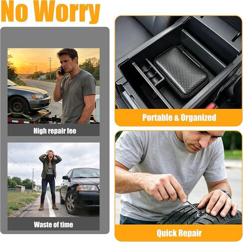 75Pcs Tire Repair Kit, Screw in Tire Plugs Heavy Duty, Self Sealing Tire Repair Kit Screw Type with Rubber Nails and Tools for Portable Puncture Quick Fix Car Truck SUV ATV Motorcycle in Saudi Arabia