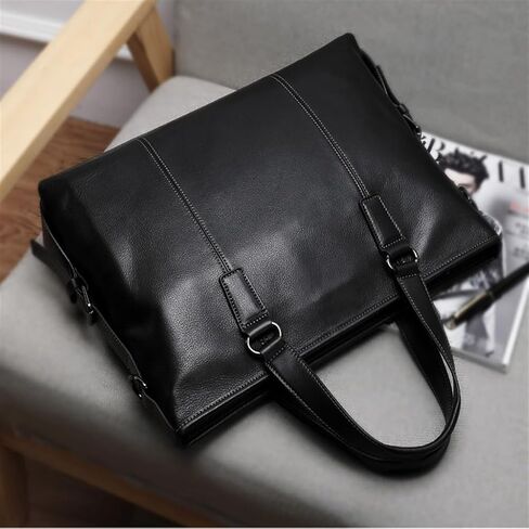 Genuine Leather Men's Casual Handbag Layer Cowhide Computer Bag Horizontal Crossbody in Saudi Arabia