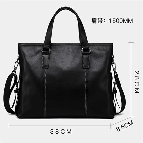 Genuine Leather Men's Casual Handbag Layer Cowhide Computer Bag Horizontal Crossbody in Saudi Arabia