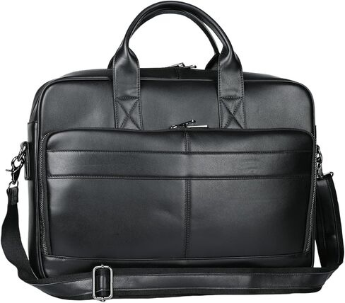Genuine Crazy Horse Leather Briefcase for Men, 15.6 Inch Vintage Laptop Messenger Bag, Large Capacity Business Shoulder in Saudi Arabia