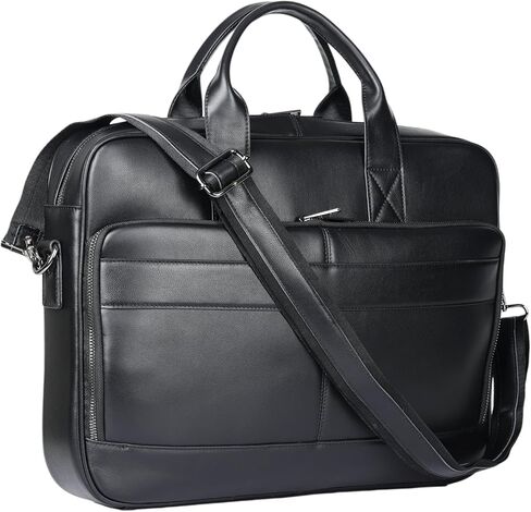 Genuine Crazy Horse Leather Briefcase for Men, 15.6 Inch Vintage Laptop Messenger Bag, Large Capacity Business Shoulder in Saudi Arabia