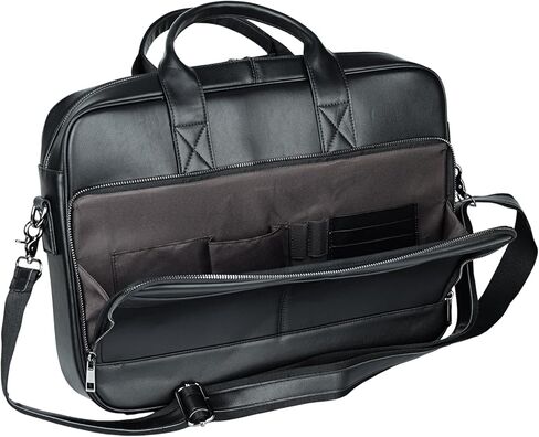 Genuine Crazy Horse Leather Briefcase for Men, 15.6 Inch Vintage Laptop Messenger Bag, Large Capacity Business Shoulder in Saudi Arabia