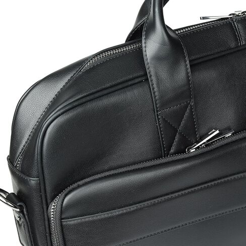 Genuine Crazy Horse Leather Briefcase for Men, 15.6 Inch Vintage Laptop Messenger Bag, Large Capacity Business Shoulder in Saudi Arabia