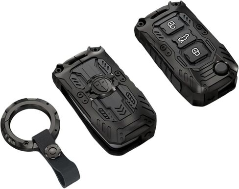 Heavy Metal Key Fob Cover Case Protector for Volkswagen, Keychain, Accessories for VW Volkswagen Tiguan Taos Atlas Jetta Passat Arteon Atlas Cross Sport Golf Alltrack (Type E -Black) in Saudi Arabia