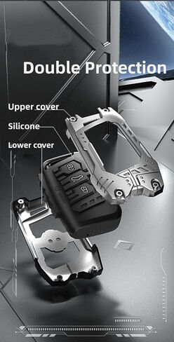 Heavy Metal Key Fob Cover Case Protector for Volkswagen, Keychain, Accessories for VW Volkswagen Tiguan Taos Atlas Jetta Passat Arteon Atlas Cross Sport Golf Alltrack (Type E -Black) in Saudi Arabia