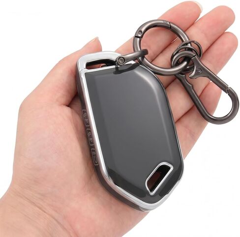 غطاء ELOHEI Key Fob لكيا، حافظة مفاتيح ناعمة ممتازة تناسب Kia Telluride Sorento K4 K5 EV5 Sportage 7 ملحقات أزرار (فضي رمادي، 7 أزرار) in Kuwait