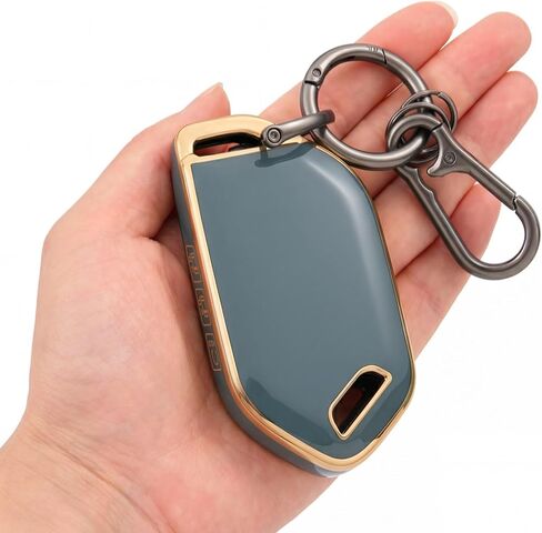 غطاء ELOHEI Key Fob لكيا، حافظة مفاتيح ناعمة ممتازة تناسب Kia Telluride Sorento K4 K5 EV5 Sportage 7 ملحقات أزرار (فضي رمادي، 7 أزرار) in Kuwait