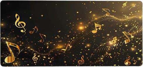 Gold Note Music Large Mouse Pad Gaming Mousepad Desk Mat for Desktop Computer Keyboard Waterproof Mouse Mat Desk Pad with Non-Slip Base for Game School Office Home 35.4" x 15.7" in Saudi Arabia
