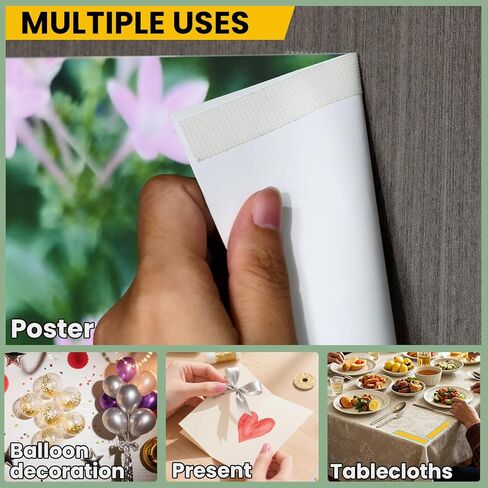 مجموعة شريط قماشي فاخر مزدوج الجوانب من Birllaid - 1/2 + 3/4 بوصة × 49 قدم، لا يتطلب خياطة ولا يحتاج إلى كي، لاصق قوي لتغيير الملابس، سراويل الحاشية، إصلاح سريع، الحرف اليدوية (كرتان، أبيض) in Kuwait