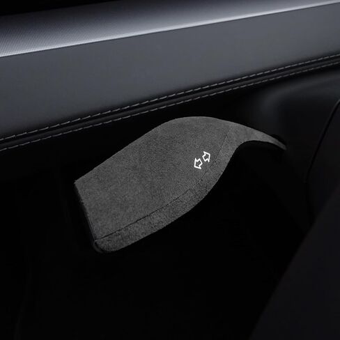 BETTERHUMZ Steering Wheel Column Cover Sticker Compatible with Tesla Model 3 Y 2020-2024 Model Y Juniper 2025 for Alcantara Carbon Leather Car Interior Molding Accessories (Style A) in Kuwait