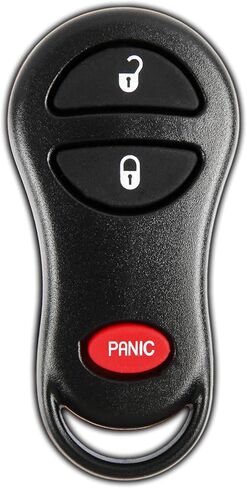 استبدال مفتاح KeylessOption لعام 2001 2002 2003 2004 2005 2006 2007 2008 كرايسلر تاون كونتري دودج كارافان جيب جراند شيروكي بليموث ريموت، 3 أزرار 04686481، يتضمن دليل البرمجة in Saudi Arabia