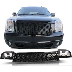 Front Lower Grille Gloss Black Compatible With 2007-2014 GMC Yukon/XL/Denali in Saudi Arabia
