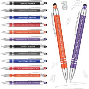 12 Pcs Bulk Crna Anesthesiologist Theme Pens Nurse Week National Anesthesia Tech Week Gifts Anesthesiology Gifts for Your Favorite Nurse Doctor Assistant Pacu Anesthetist Surgeon in Saudi Arabia