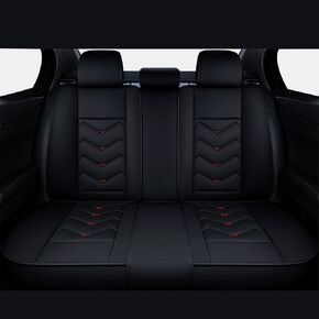 Car Seat Covers in The Back Row, Stylish Sport Seat Cover, Premium Nappa Leather Car Seat Covers. Automobile Seat Covers Sets.(Black) in Saudi Arabia
