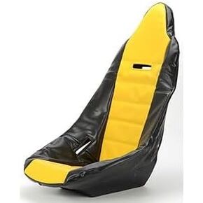 JEGS Pro High Back Vinyl Seat Cover | Yellow With Black Trim | Cover Only, Seat Available Separately | Snap-On Installation |15.5 Inch Hip Width in Saudi Arabia