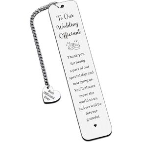 Officiant Valentines Gifts, Valentines Gifts for Wedding Officiants, Thank You Appreciation Anniversary Day Present for Officiant, Bookmark for Book Lovers, Thank You Present for Weddings in Saudi Arabia