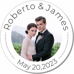 Custom Sticker Personalized Photos Stickers Custom Photos with Text Sticker for Wedding Business Event Favors Thank You Stickers in Saudi Arabia