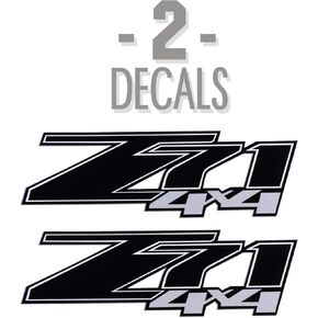 2PCS 2007-2013 Z71 4x4 Decals for Chevrolet Silverado Black in Saudi Arabia