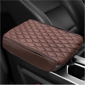 Car Armrest Cushion, Memory Foam Auto Arm Rest Box Protector with 2 Storage Bags, Waterproof Leather Center Console Cover Universal for Most Vehicles, Car Accessories (Black) in Saudi Arabia