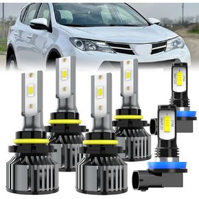 Fit For Toyota RAV4 2013-2015 light Bulbs, High/Low Dual Beam Fog Lights Combo, Plug & Play, 6 PCS in Kuwait