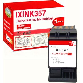 IXINK357 Compatible for IXINK357 Red Ink Cartridge for IX3 IX5 IX7 Pro Series IX-3 IX-5 IX-7 IX-7 Pro Mailing Systems Postage Meter IXINK357 Fluorescent Red Printer Ink Cartridge for Postage Machines in Saudi Arabia