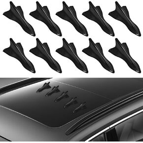 10 PCS Diffuser Shark Fin Kit, Waterproof Air Vortex Generator Spoiler Replacement Set, Universal Roof Wing Decoration Noise Reduction for Cars Trucks SUVs (Carbon Fiber, Pointed) in Saudi Arabia