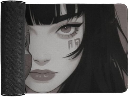 Gaming Mouse Pad Large Mousepad Female Samurai Anime Girl Cool Retro Japanese Desk Mat Big Mousepad Extended Keyboard Computer Pad Office Desk Organizers and Accessories 30x60cm, Style in Saudi Arabia