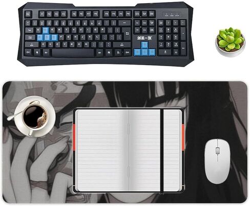 Gaming Mouse Pad Large Mousepad Female Samurai Anime Girl Cool Retro Japanese Desk Mat Big Mousepad Extended Keyboard Computer Pad Office Desk Organizers and Accessories 30x60cm, Style in Saudi Arabia