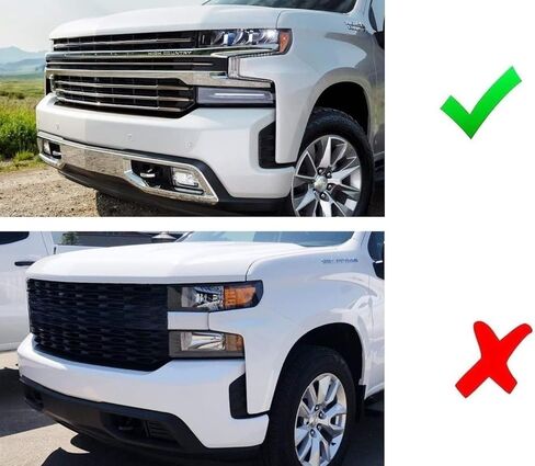 iJDMTOY 3pc Super Bright Amber Full LED Center Grille Running/Position Lights w/Mounting Brackets, Compatible With 2019/2020-up Chevrolet Silverado 1500 2500HD 3500HD (Amber Lens) in Kuwait