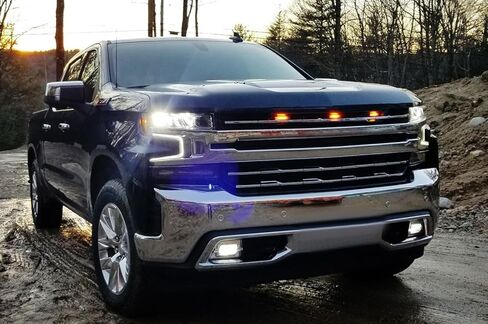 iJDMTOY 3pc Super Bright Amber Full LED Center Grille Running/Position Lights w/Mounting Brackets, Compatible With 2019/2020-up Chevrolet Silverado 1500 2500HD 3500HD (Amber Lens) in Kuwait
