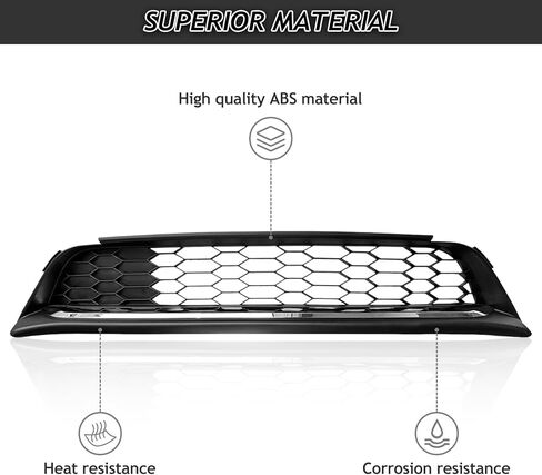 Front Bumper Lower Mesh Grille Fit For 2016 2017 Honda Accord W/Chrome Trim Replacement for HO1036126 71152T2FA50 in Saudi Arabia