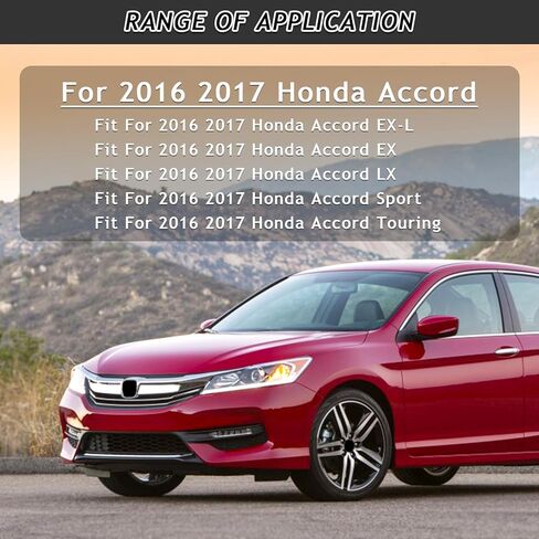 Front Bumper Lower Mesh Grille Fit For 2016 2017 Honda Accord W/Chrome Trim Replacement for HO1036126 71152T2FA50 in Saudi Arabia