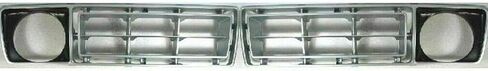New Headlight Grille Trim Bezels Silver with Round Holes Passenger & Driver Side for Ford F100 F150 F250 F350 F500 1976-1977 Direct Replacement D6TZ8151A D6TZ8150A FO1200106 FO1200107 in Saudi Arabia