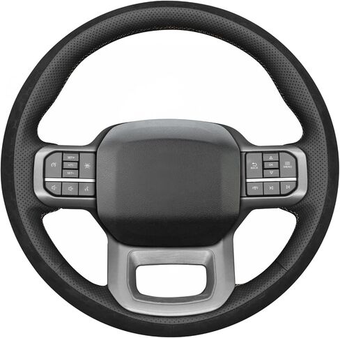 غطاء عجلة القيادة MEWANT لسيارة Ford F-150 F150/ F-150 (Lightning) / F-350 F350 / F-450 F450 / غطاء عجلة القيادة مخيط يدويًا in Saudi Arabia