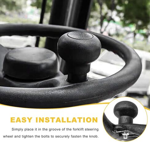 Steering Wheel Knob, 8mm Screw Car Wheel Power Handle Spinner Turning Aid Ball, Universal Non-Slip Steering Wheels Spinner Labor-Saving Rotator for Forklifts Tractors Trucks in Saudi Arabia