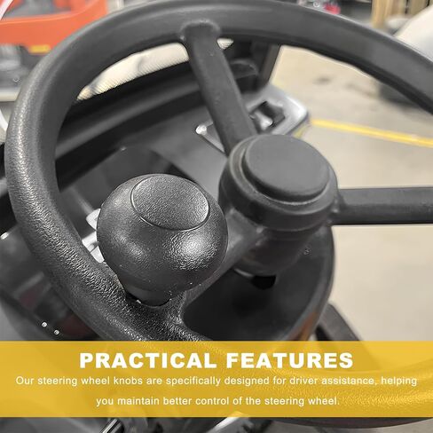 Steering Wheel Knob, 8mm Screw Car Wheel Power Handle Spinner Turning Aid Ball, Universal Non-Slip Steering Wheels Spinner Labor-Saving Rotator for Forklifts Tractors Trucks in Saudi Arabia