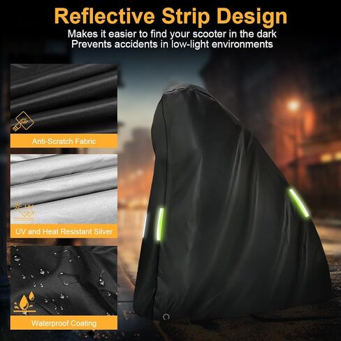 flintronic Electric Scooter Cover, Waterproof Universal E-Scooter Storage Cover with Reflective Strip & Storage Bag in Saudi Arabia