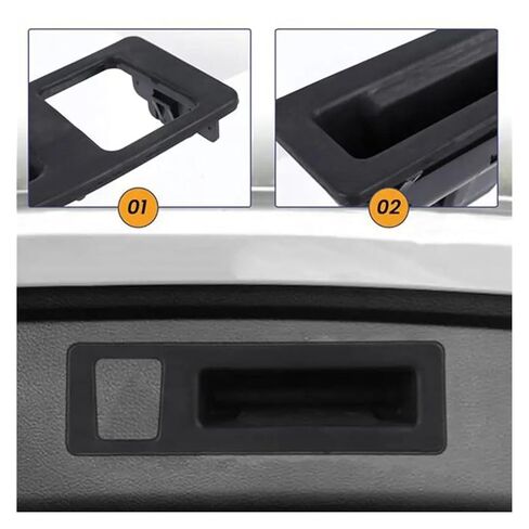 متوافق مع BMW F22 F30 F34 F33 F36 F10 F11 F25 2 3 5 متوافق مع سلسلة X3 51247368753 قطعتان من غطاء الباب الخلفي للسيارة ومقبض صندوق السيارة in Kuwait