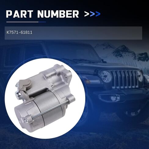 قطعة واحدة من محرك بداية K7571-61811 متوافق مع سيارة Kubota Powersport Diesel UTV (UTV) RTV1100 RTV900 898cc 2004-2012 Kubota Zero Turn Mower ZG332P ZP33OP ZP33OLP ZG332LP in Kuwait