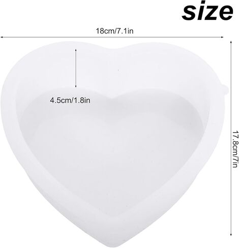 Large Silicone Heart Resin Molds Heart Shaped Silicone Molds Deep Pour Mold for Epoxy Resin Flower Preservation Bookend Casting DIY Wedding Home Decors in Saudi Arabia