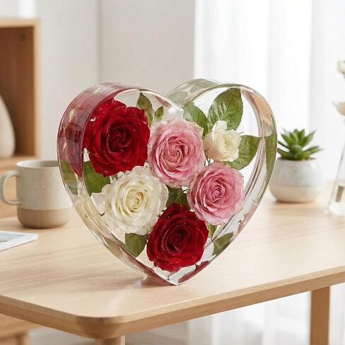 Large Silicone Heart Resin Molds Heart Shaped Silicone Molds Deep Pour Mold for Epoxy Resin Flower Preservation Bookend Casting DIY Wedding Home Decors in Saudi Arabia