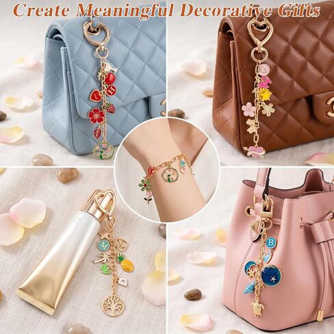 569Pcs Charms Lip Gloss Keychain Making Kit, Bracelet Making Kit, DIY Bag Charm Kit with Key Chain Hooks, Jump Rings, Lobster Clasps, Charms, Chains & Tools, Jewelry Pliers, Jewelry Craft Kit Supplies in Saudi Arabia