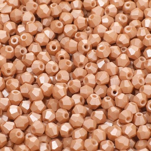 1000pcs 4mm Brown Glass Beads for Jewelry Making, Spacer Faceted Bicone Crystal Beads for Bracelet Earring Necklace Arts and Crafts, DIY, Bulk, Gift for Friends. in Kuwait