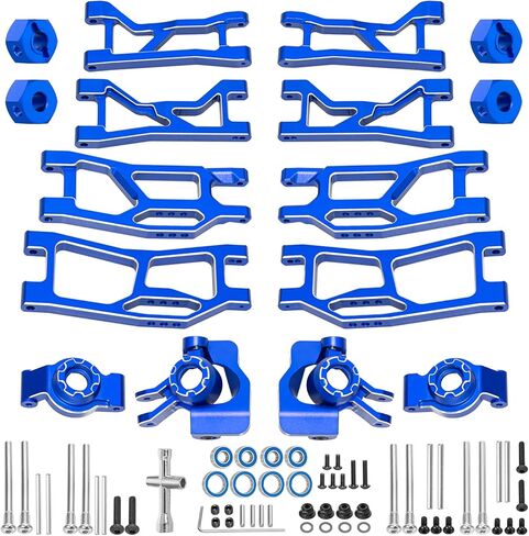 Aluminum Suspension Arms Front Rear and Upper Lower Suspension Arms for Traxxas 1/16 Mini XRT Monster Truck Upgrade (Blue) in Saudi Arabia