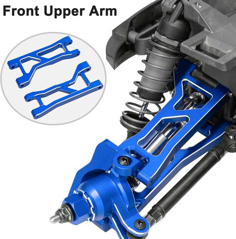 Aluminum Suspension Arms Front Rear and Upper Lower Suspension Arms for Traxxas 1/16 Mini XRT Monster Truck Upgrade (Blue) in Saudi Arabia